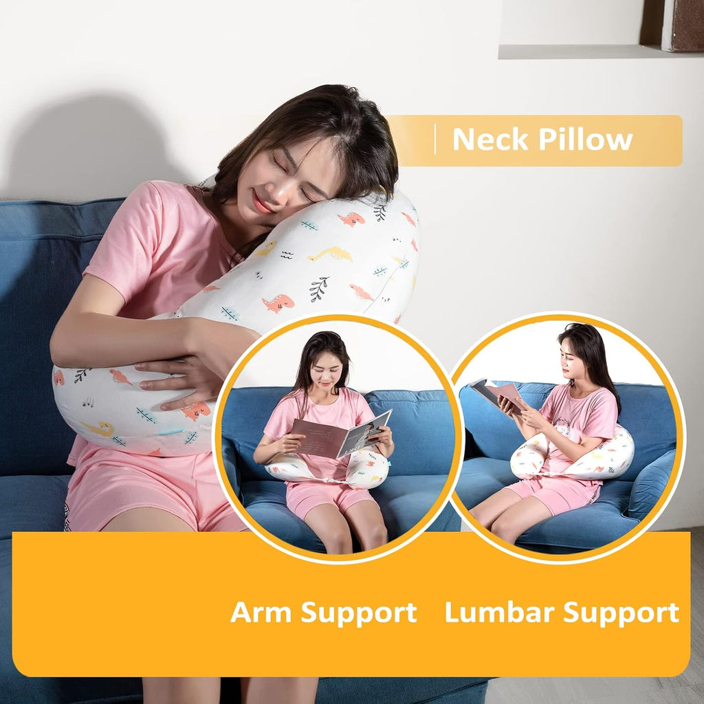 BYRIVER C Shaped Pregnancy Pillow with Cover, Knee Pillow for Side Sleeper Knees Legs HIPS Pain, Leg Pillow Elevation for Lower Back…