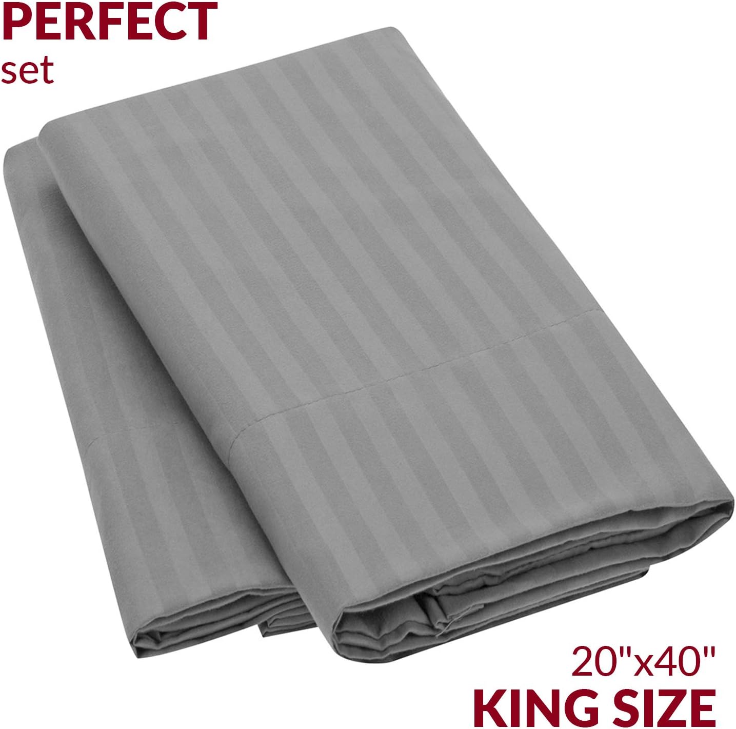 Mellanni Pillow Cases - Luxury, Extra Soft, Cooling Pillow Covers - 2 PC Iconic Collection Pillowcases - Envelope Closure (King 20" x 40",…