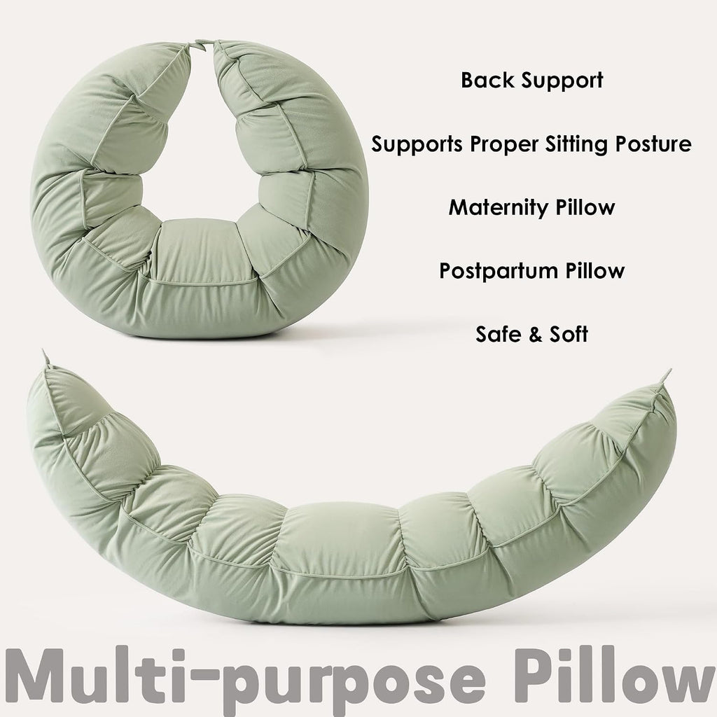 Peallow(Pat. Pend) – Long Round Body Pillow for Adults, Bolster Pillow for Sleeping, Soft and Supportive Pillow for Sleeping & Lumbar…