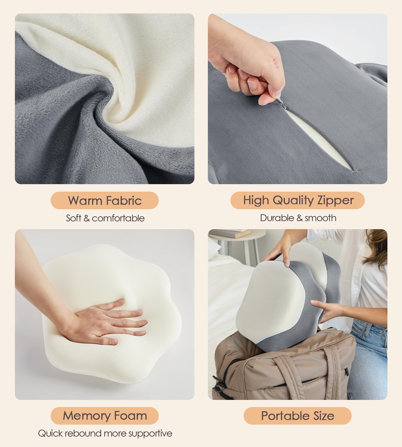 Donama Pregnancy Pillows for Sleeping, Memory Foam Maternity Pillow Support for Back Belly HIPS, Adjustable Travel Wedge Pillow for Pregnan…