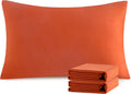 Ntbay King Pillowcase Set - 2 Pack Brushed Microfiber 20x36 Pillowcases - Soft, Wrinkle-Free, Fade-Resistant, Stain-Resistant, Brunt Orange…