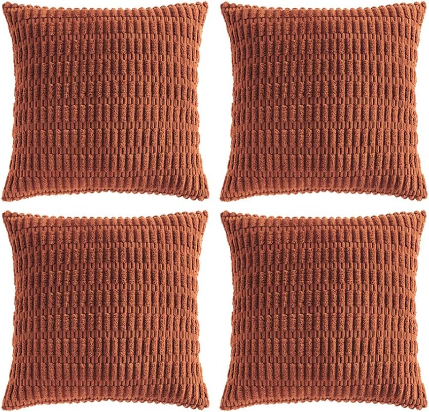 Fancy Homi 4 Packs Decorative Throw Pillow Covers for Living Room Couch Bed, Modern Farmhouse Boho Home Décor Accent Cushion Case, 22" x…