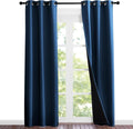 Nicetown Moroccan Blue Full Shade Curtain Panels, 37" Wide x 80" Long, Pair of Thermal Insulated & Energy Efficiency Blackout Curtains for…