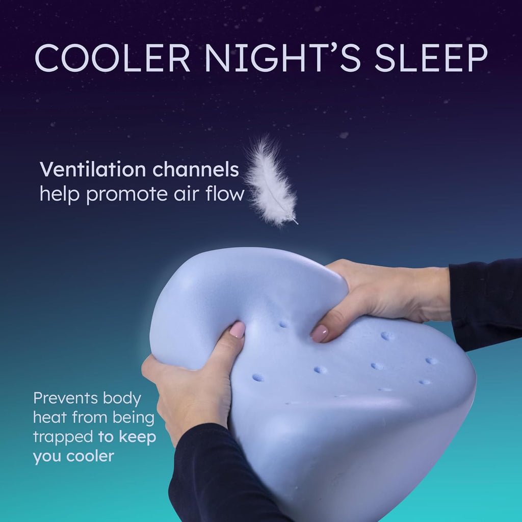 Contour Legacy Leg & Knee Foam Support Pillow for Side Sleepers Soothing Relief for Back, Hips, Knees, Joints, Nerves & Muscles 1 Pack glass