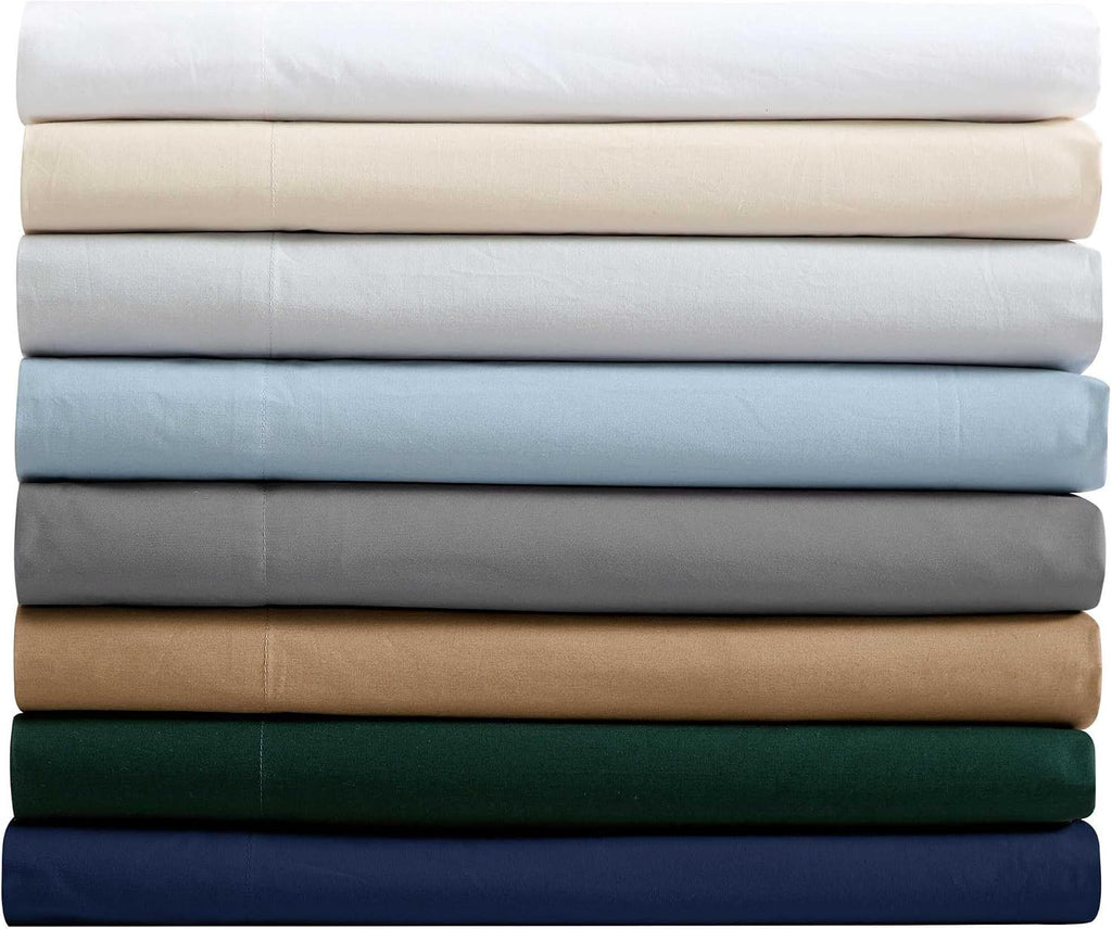 Nautica Queen Bed Sheets, Lightweight Cotton Percale Bedding Set with Matching Pillowcases, Crisp & Cool, Oeko-Tex Certified (Bayview Solid…