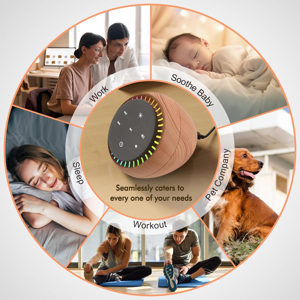 DreamSky Sound Machine for Sleep, White Noise for Sleeping Adults & Baby, Brown Noise Fan for Office Privacy & Noise Canceling, 26 Sounds…