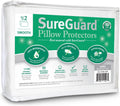 SureGuardMattressProtectors Set of 2 Euro Size SureGuard Pillow Protectors - 100% Waterproof, Bed Bug Proof, Hypoallergenic - Zippered Cott…