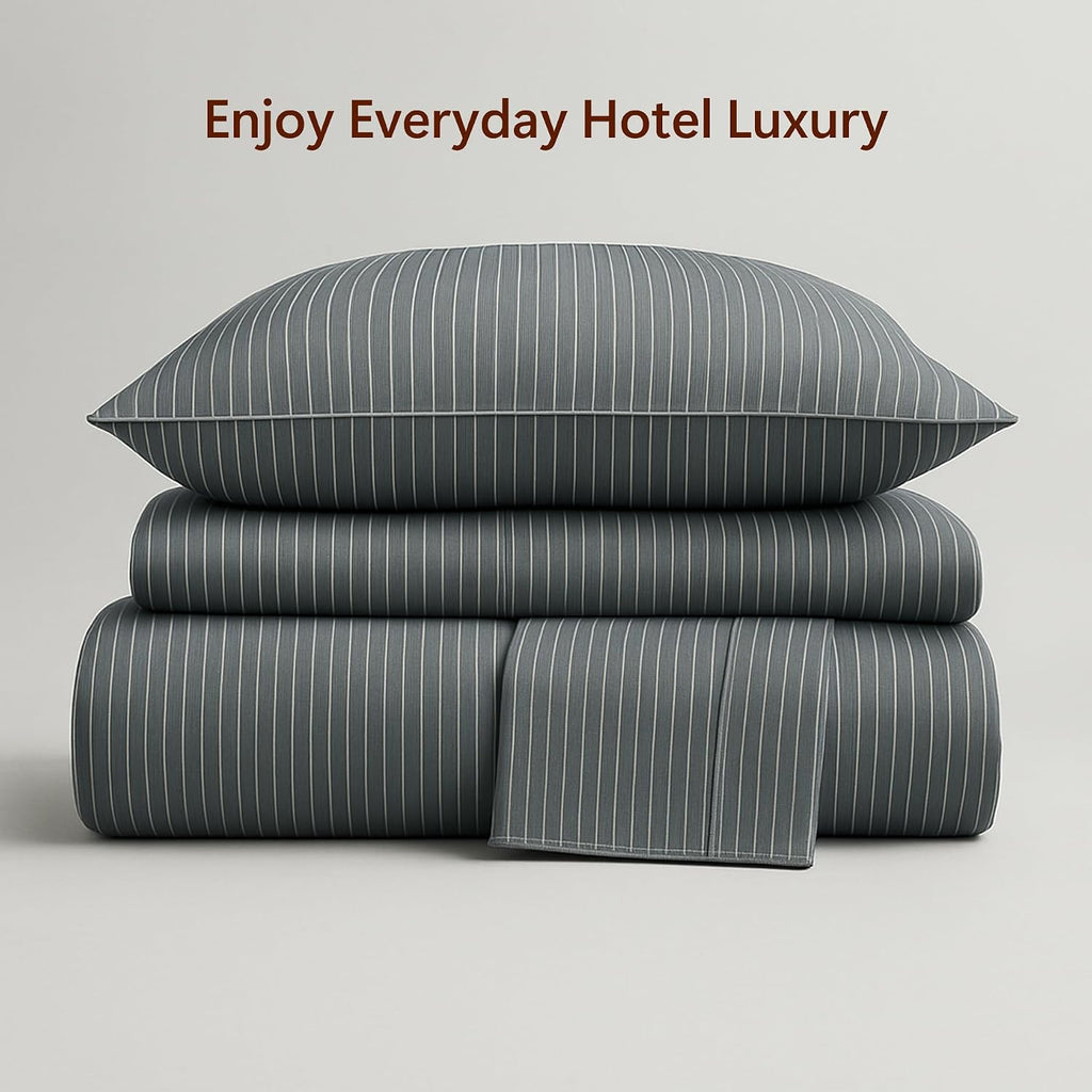 Perupima Peru Pima 415 Thread Count Percal Twin Sheet Set - 100% Peruvian Pima Cotton, 3 Piece (Flat, Fitted, 1 Pillowcase) - Cooling, Cris…