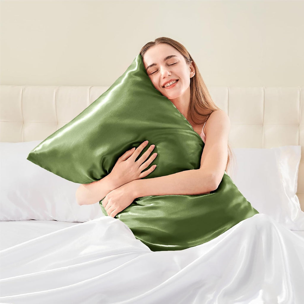 Bedelite Satin Body Pillow Cover, Super Soft and Cooling Body Pillow Pillowcase for Hair and Skin, Breathable Silky Full Long Pillowcase Co…