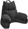 RRPAHWTV Reading Pillow for Bed with High Arm Rests, Back Support Pillow for Sitting Up in Bed with Shredded Memory Foam for Reading, TV…