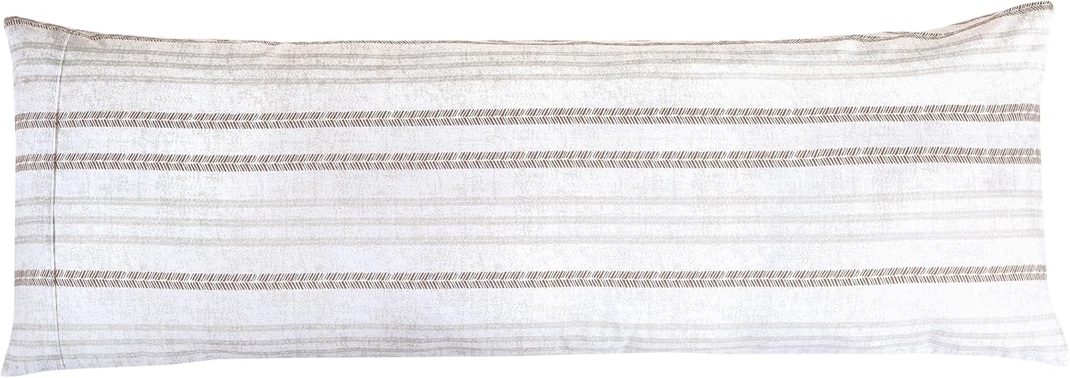 Elegantcomfort Elegant Comfort Ultra Soft 1-Piece Set Striped Print Pillowcases - 1500 Hotel Quality Microfiber, Soft and Smooth Hidden Zip…