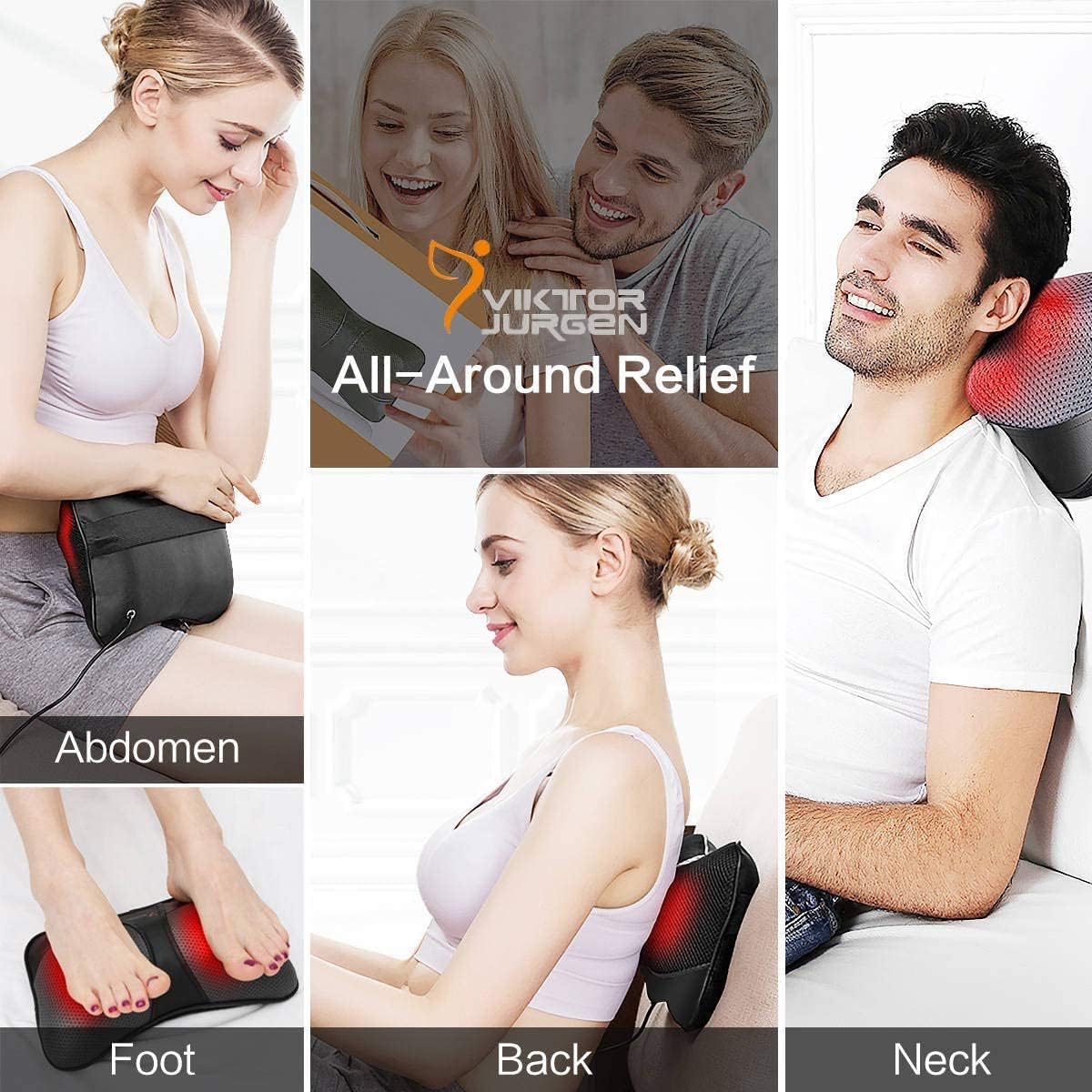 Viktorjurgen VIKTOR JURGEN Fathers Day Back Massager Gifts, Shiatsu Kneading Massager for Neck and Shoulder, Massage Pillow with Heat Relax…