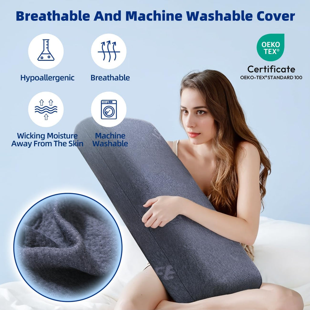 Lofe King Adjustable Memory Foam Pillow - 4 Height from 1.2 to 4.8in, CertiPUR-US Cervical Pillow for Neck, Neck Support Pillow for Side S…