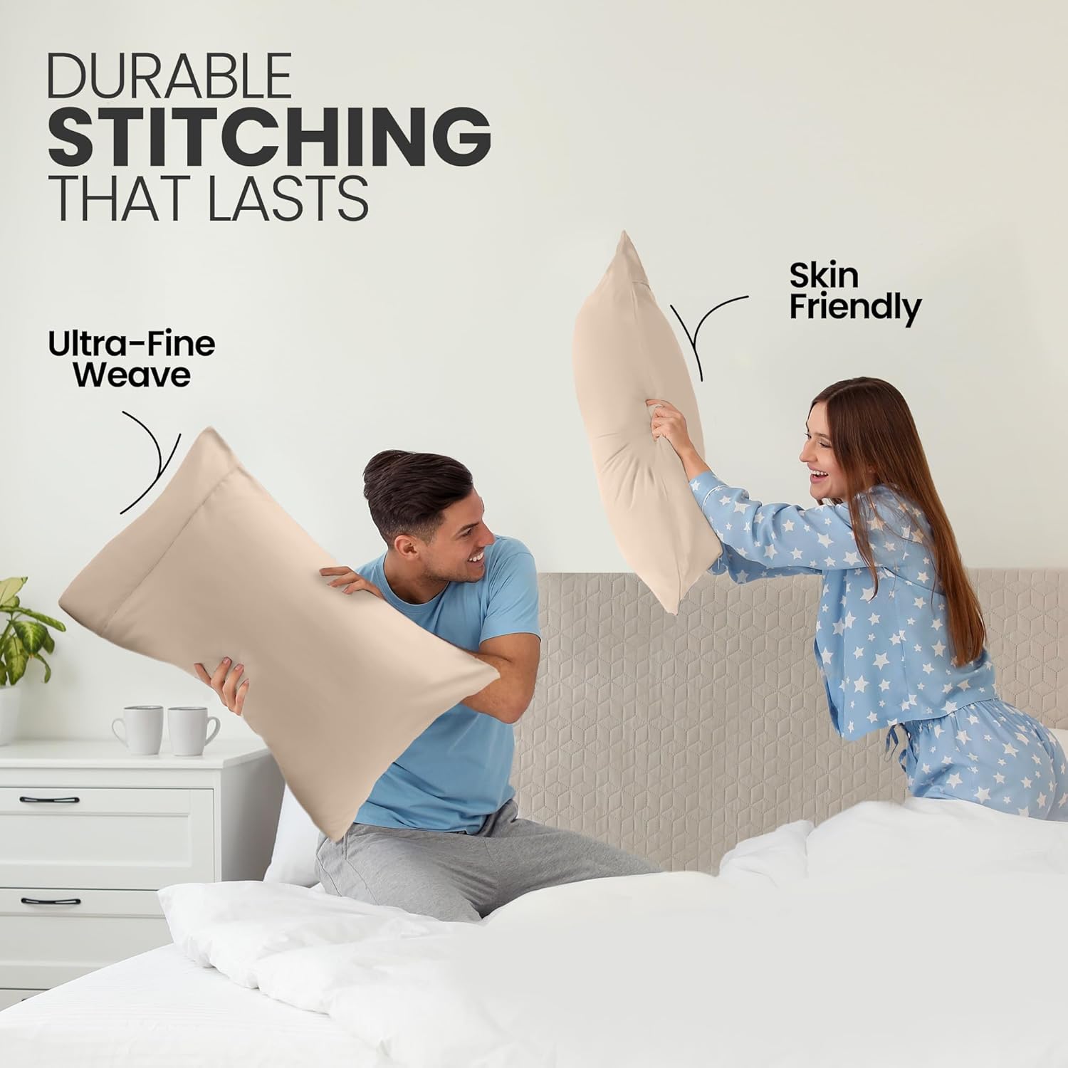 Utopiabedding Utopia Bedding King Pillow Cases - 2 Pack - Envelope Closure - Soft Brushed Microfiber Fabric - Shrinkage and Fade Resistant…