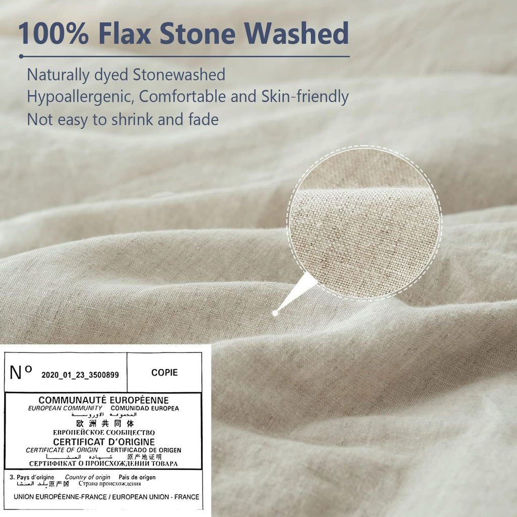 Simple&Opulence 100% Linen Pillow Case King Size Set of 2, Linen Pillow Covers with Overlap Closure, Luxury Breathable Pillowcases…