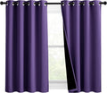 Nicetown 100% Blackout Blinds, Set of 2, 46 inches x 45 inches, Laundry Room Decor Window Treatment Curtains for Large Patio Sliding Door,…