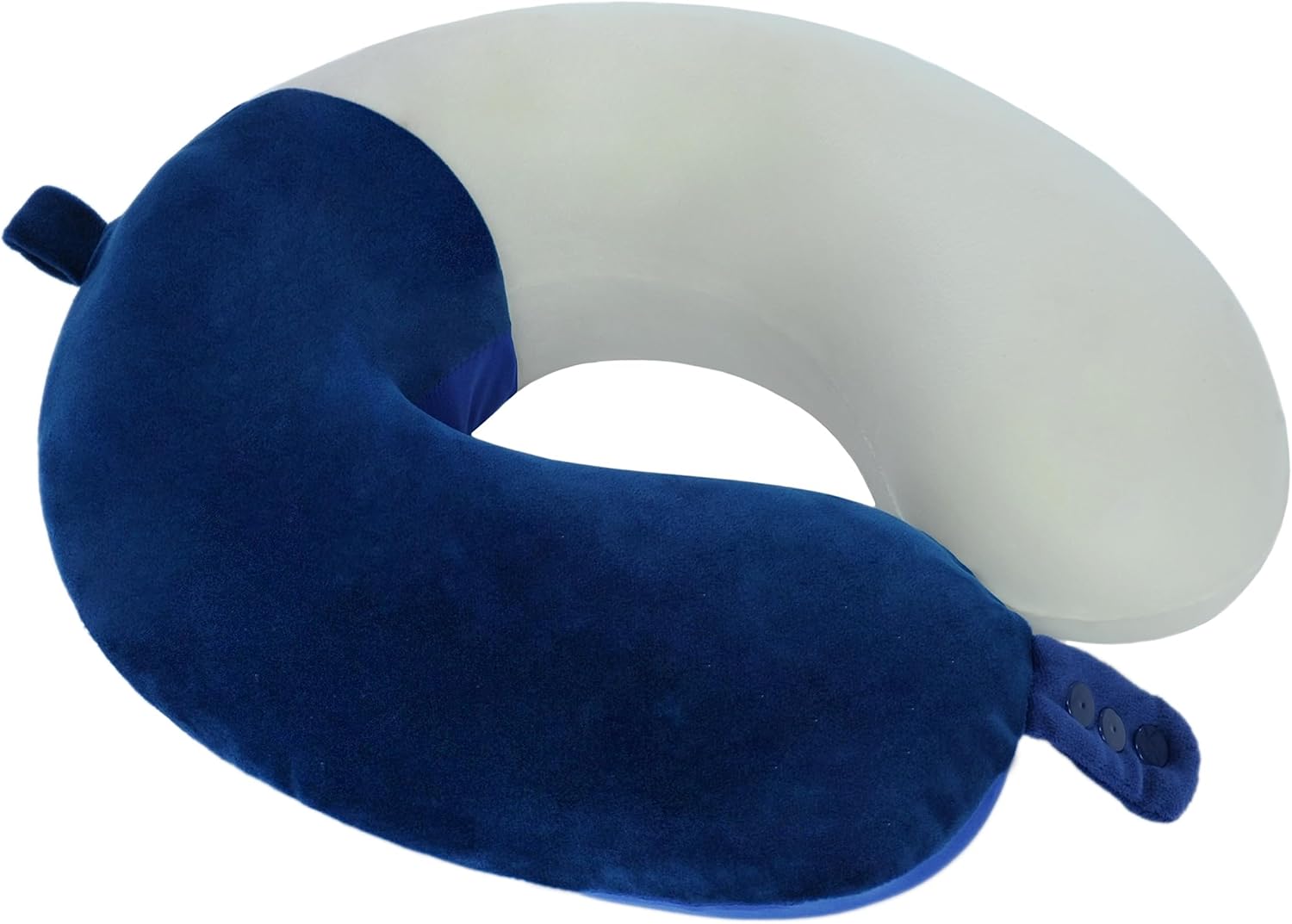 Travel Neck Pillow, Top Memory Foam Pillow for Head Support, Ideal for Airplanes, Cars, and Home Recliners, Adjustable and Soft (Blue)