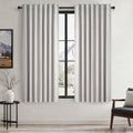 Topfinel 100% Blackout Curtains 72 Inches Long 2 Panels for Bedroom Rich Linen Blend Texture Bay Window Curtains Modern Neutral Drapes for…