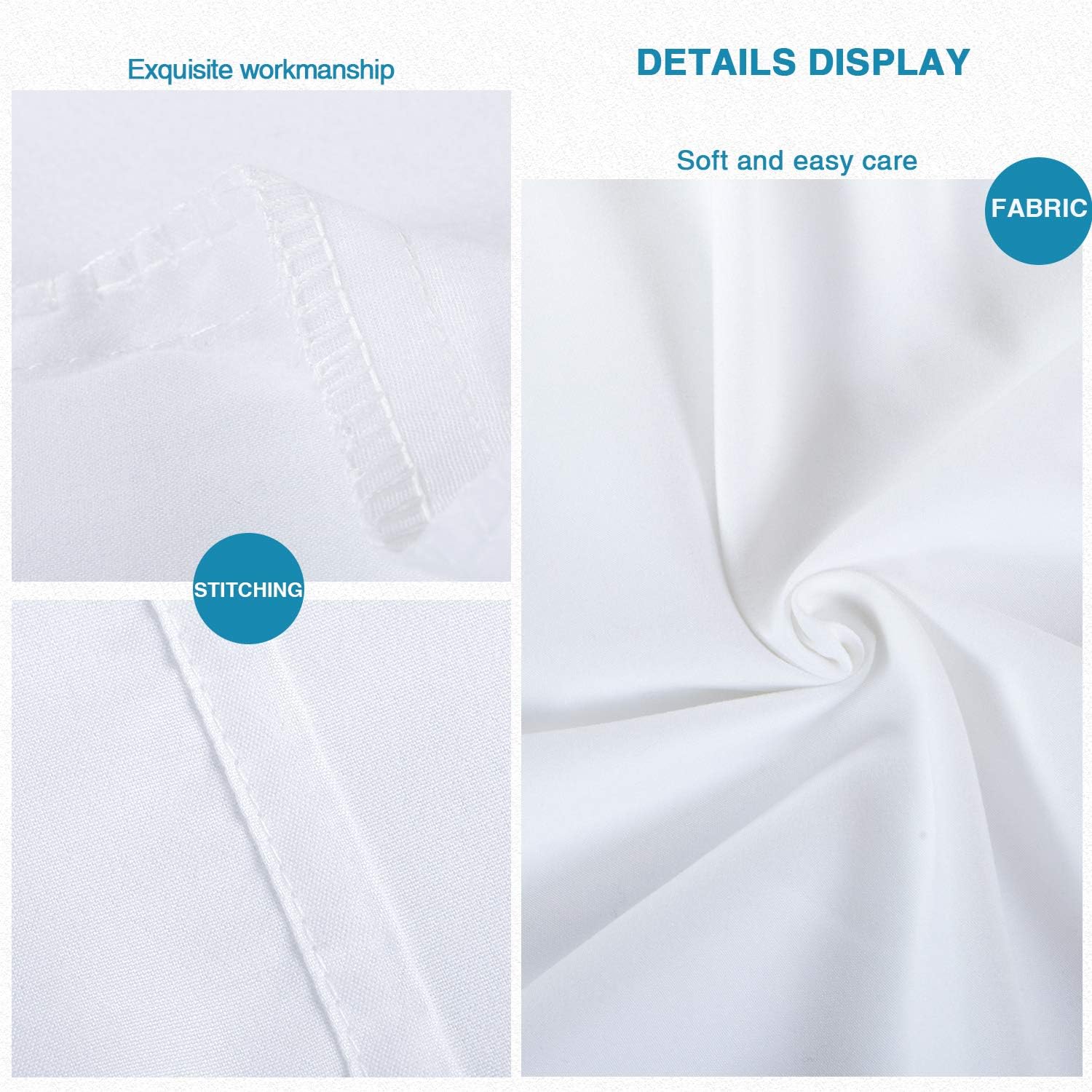 FLXXIE Pillow Cases Standard Size, Soft Microfiber Pillow Covers with Envelope Closure, Wrinkle, Stain Resistant Pillowcases, 2 Piece…