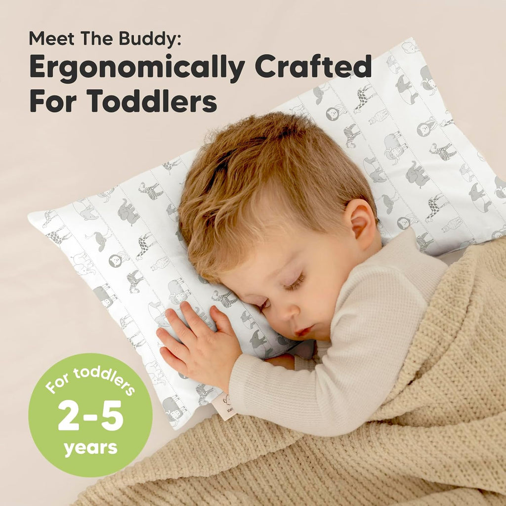 Toddler Pillow with Pillowcase - 10x18 My Little Dreamy Kids Travel Bed Pillows for Sleeping, Organic Cotton Small Pillowcase, Soft &…