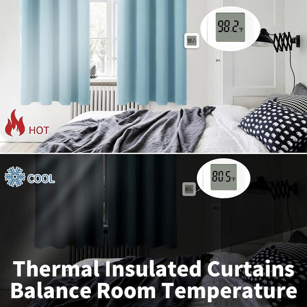 BGment Room Darkening Curtains 84 Inches Long - Grommet Thermal Insulated Drapes Window Treatment Curtains for Bedroom, 2 Panels, 52 x 84 I…