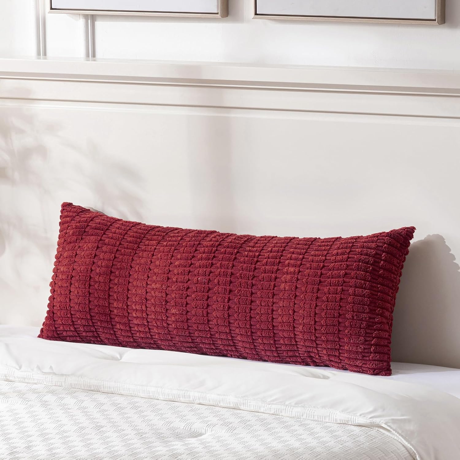 Fancy Homi Decorative Throw Pillow Covers for Bed Couch Bedroom Bench, Soft Corduroy Solid Pillow Case, Rustic Farmhouse Boho Room…