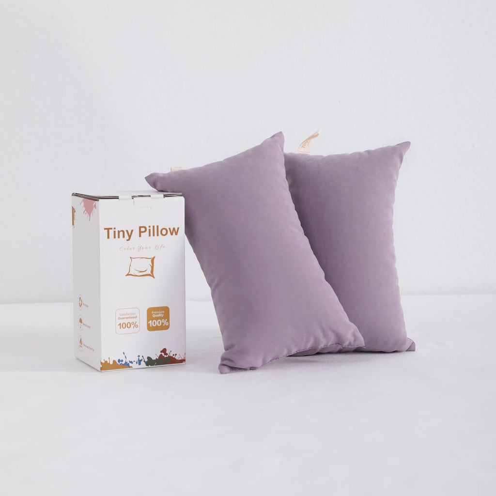 BEDSUM Tiny Pillows, 11x7 Mini Microfiber Small Pillow for Neck and Lumbar Support - Machine Washable Cushion for Office Desk…