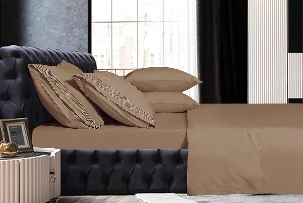 MocassiLuxuryBedding Mocassi Queen Sheet Set - Luxury Hotel 1800 Premier Bedding Sheets & Pillowcases - Ultra Soft Breathable & Cooling Bed…