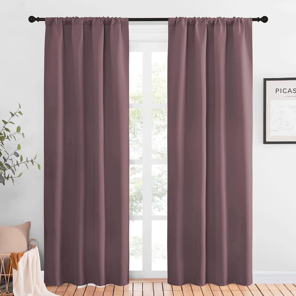 NICETOWN Blackout Curtains for Living Curtains, Window Treatment Thermal Insulated Room Darkening Drape Panels for Patio Sliding Glass…