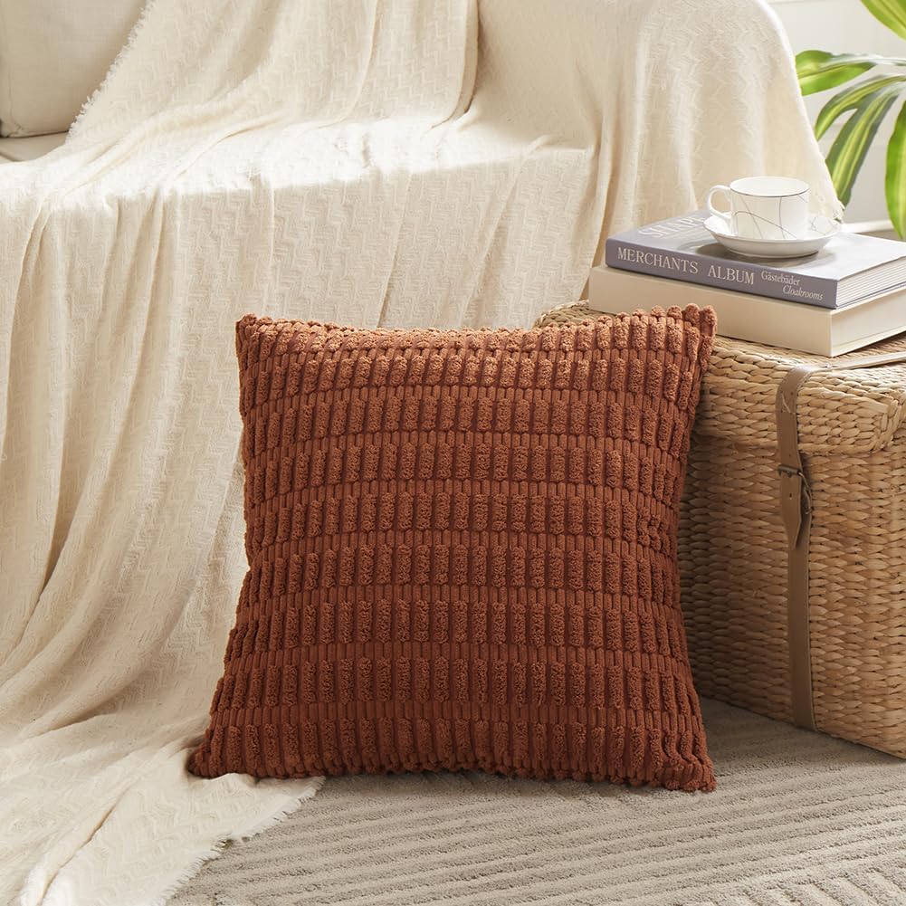 Fancy Homi 4 Packs Decorative Throw Pillow Covers for Living Room Couch Bed, Modern Farmhouse Boho Home Décor Accent Cushion Case, 20" x…