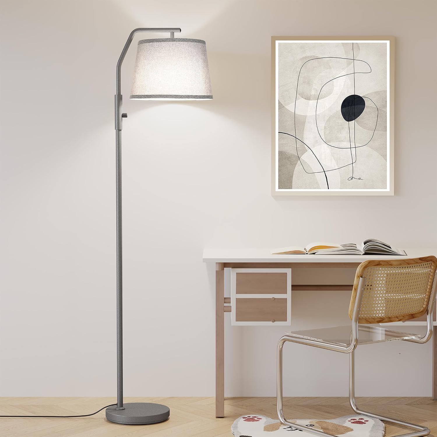 SUNMORY Floor Lamps for Living Room, 12W Bulb Included, Tall Lamp for Bedroom with Adjustable Head, Modern Standing Lamp, 0-100% Dimmable…