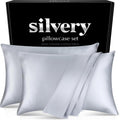 Silvery Silver Infused Pillowcase Set - 2 Pack Self-Cooling Pillowcases with Self-Cleaning Silvery TechnologyTM for Hygienic Sleep…