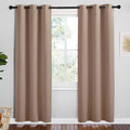 NICETOWN Short Window Curtains and Drapes, Set of 2, 42 by 78 Inch, Cappuccino, Thermal Insulated Solid Grommet Blackout Curtains/Drapes…
