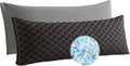 WhatsBedding Memory Foam Body Pillow for Adults, Long Pillow for Sleeping, Full Body Pillow for Bed - Black Quilted