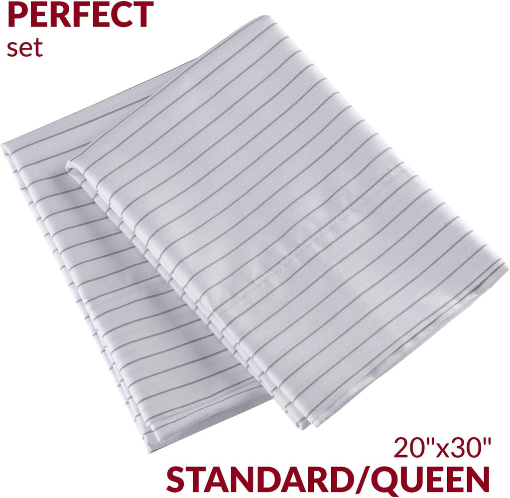 Mellanni Pillow Cases - Luxury, Extra Soft, Cooling Pillow Covers - 2 PC Iconic Collection Pillowcases - Envelope Closure (Standard/Queen 2…