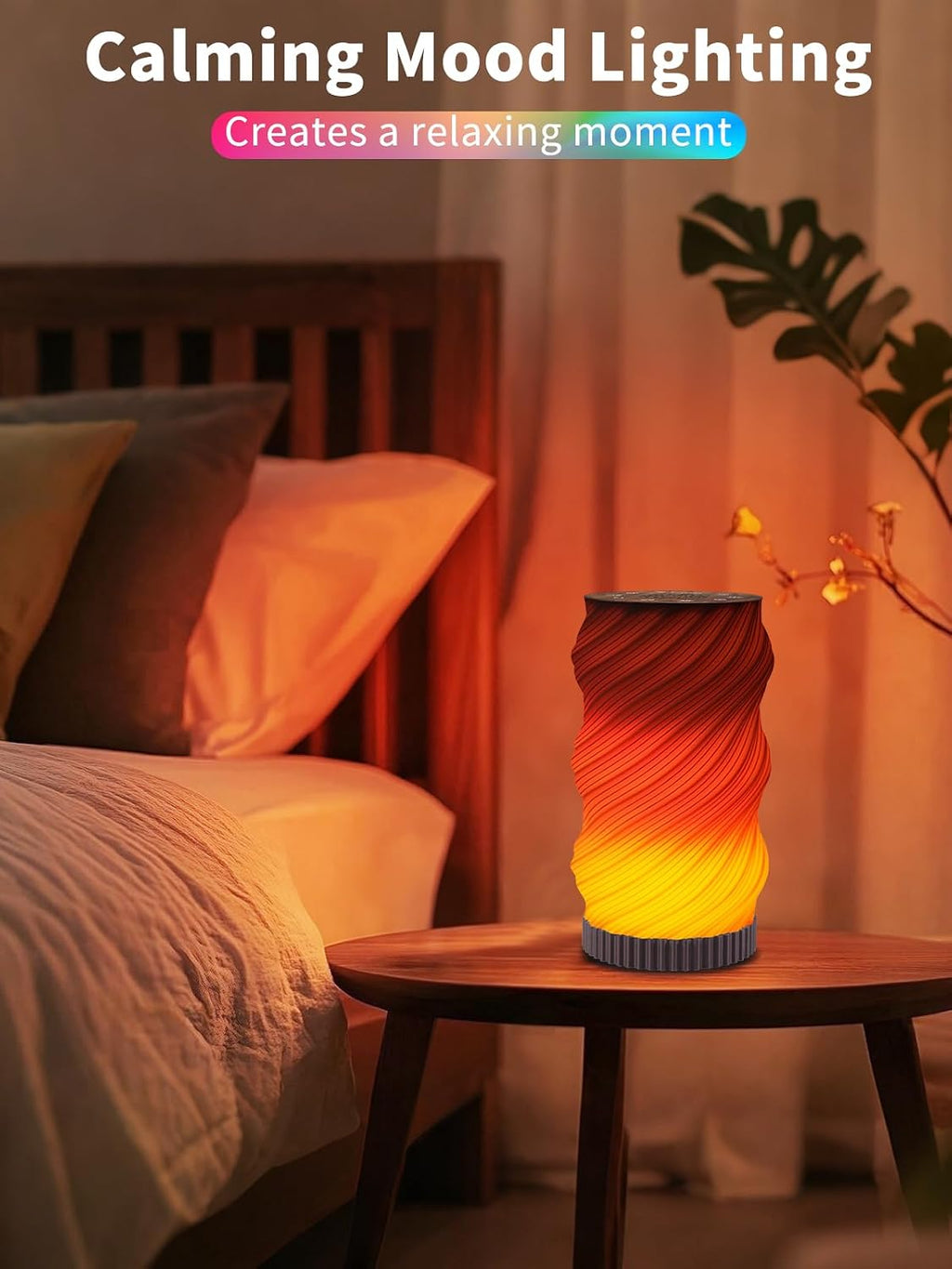 Touch Bedside Lamp with Sound Machine for Adults, Dimmable Night Light for Bedroom, 3-in-1 Bluetooth Speaker & White Noise Machine for…