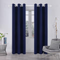 Pickluc Deep Navy Blackout Curtains 84 Inch Length 2 Panel Set, Solid Grommet Drapes for Bedroom or Living Room, Light Blocking and Thermal…