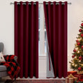 Xwzo 100% Blackout Window Curtains - Thermal Insulated & Completely Room Darkening Black Liner Window Treatment with Tiebacks for Bedroom/L…