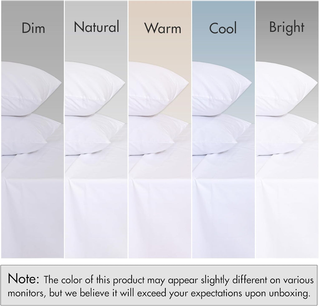 Ruvanti 100% Cotton Organic Percale Sheets Queen Size – Crisp Cooling Bed Sheets for Hot Sleepers, Deep Pocket 15”, Soft Peach Finish, Brea…