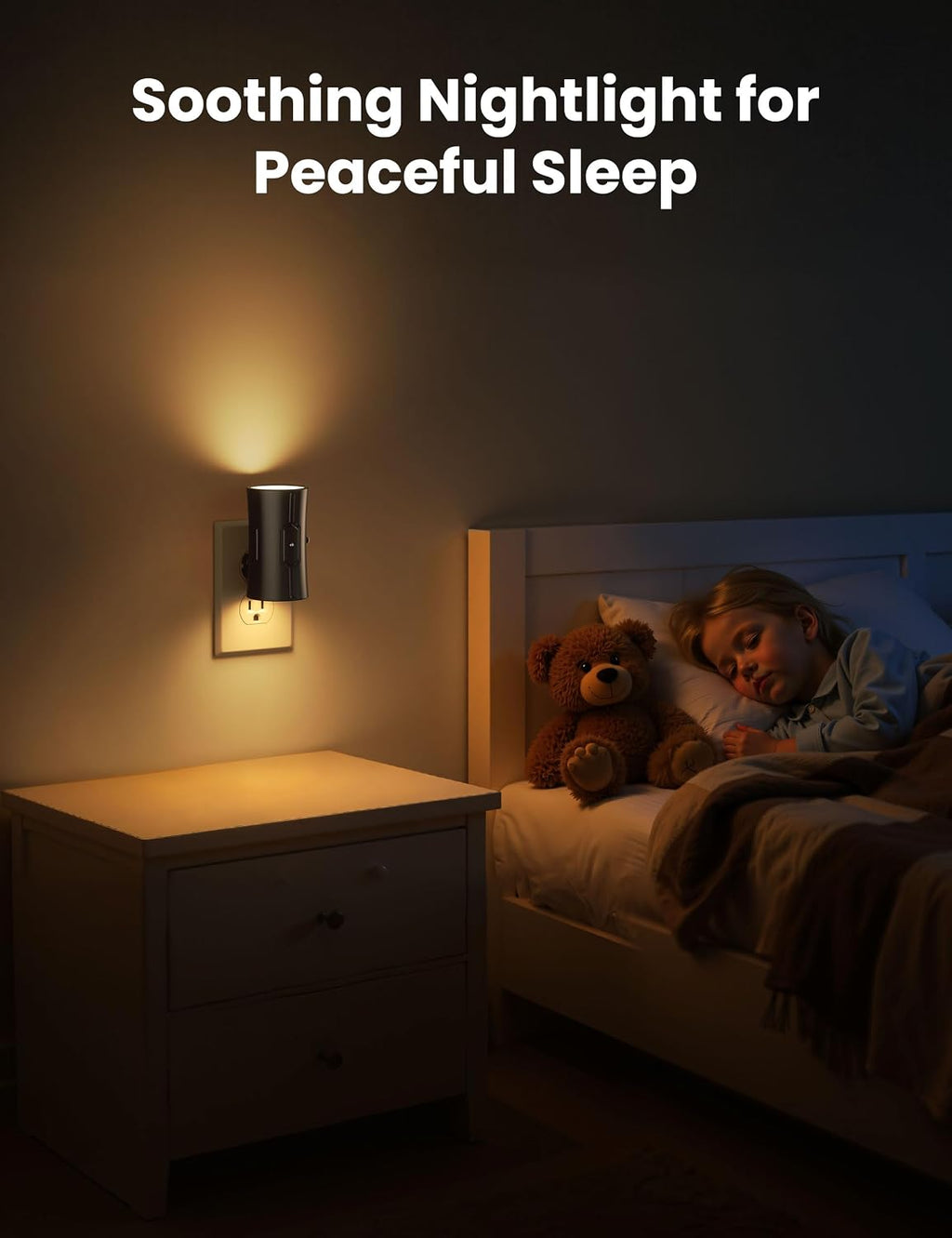 Sujeet LED Night Lights Plug into wall, Bright Night Light, Dusk to Dawn Sensor, Soft White 3000K, 0-100LM Adjustable Brightness, Dimmable…