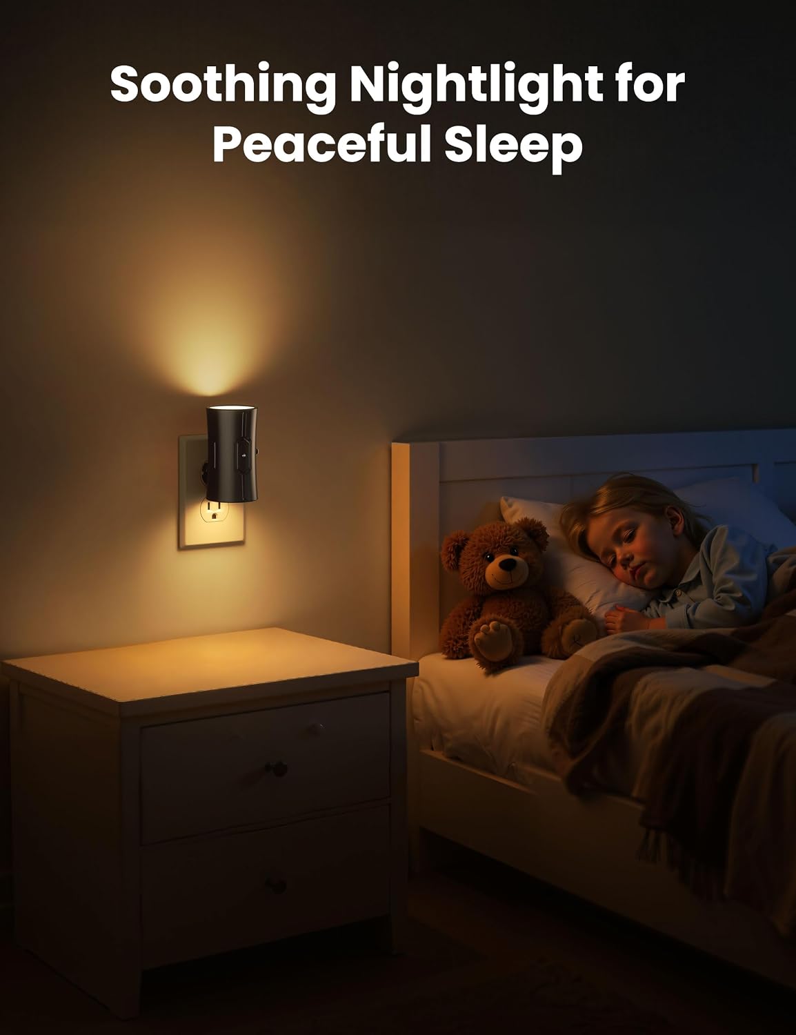 Sujeet LED Night Lights Plug into wall, Bright Night Light, Dusk to Dawn Sensor, Soft White 3000K, 0-100LM Adjustable Brightness, Dimmable…