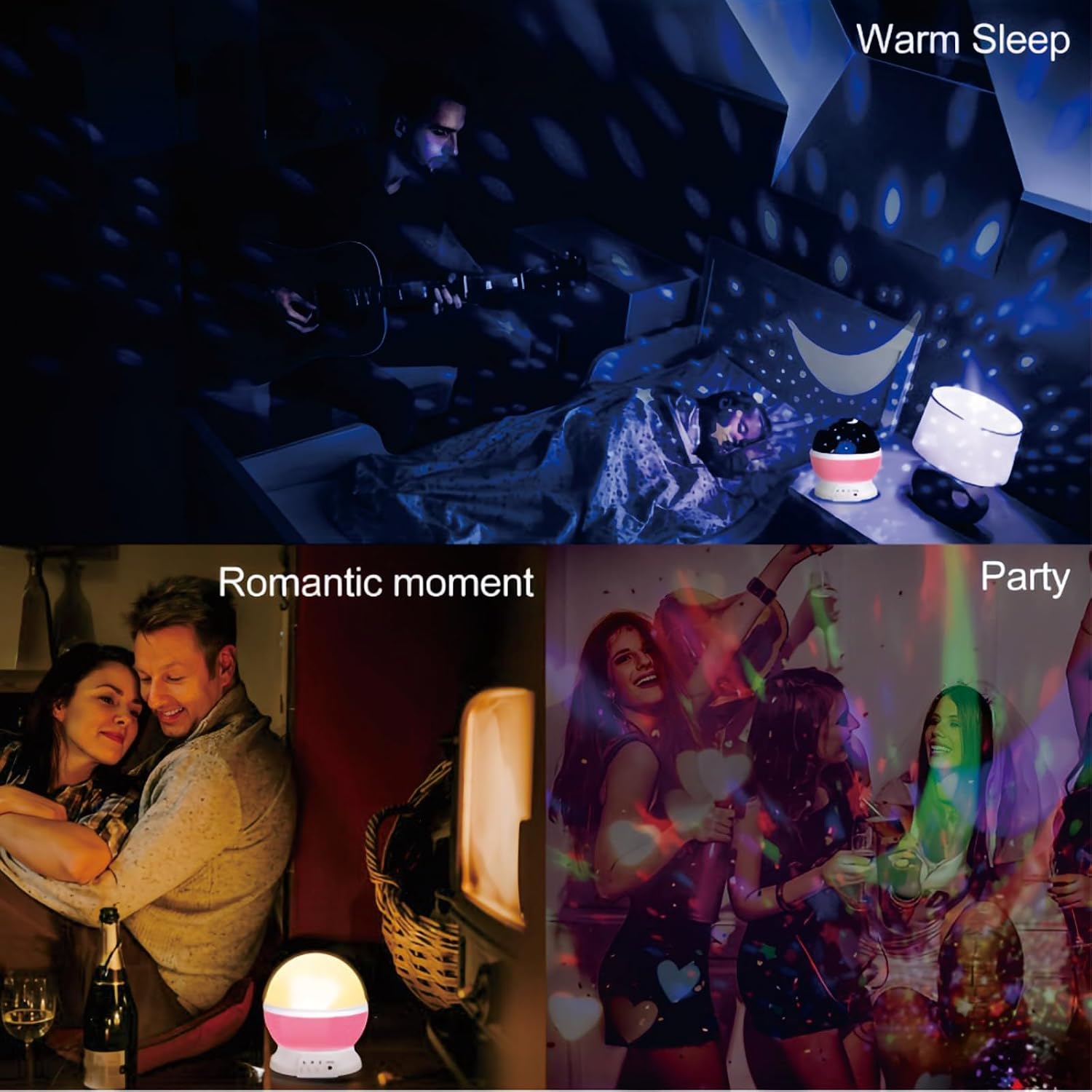 Kids Standard Star Projector Night Light | 360° Rotating LED Color Changing Star Lamp, Sleep Night Light for Bedroom & Nursery, Birthday…