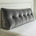 Scnut Headboard Pillow Queen, Triangle Wedge Pillow for Headboard, Ergonomic Backrest Cushion for Reading Sitting Working Removable Crystal…