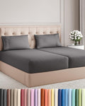 Split King Size 5 Piece Sheet Set - Comfy Breathable & Cooling Sheets - Hotel Luxury Bed Sheets for Women & Men - Deep Pockets, Easy-Fit…