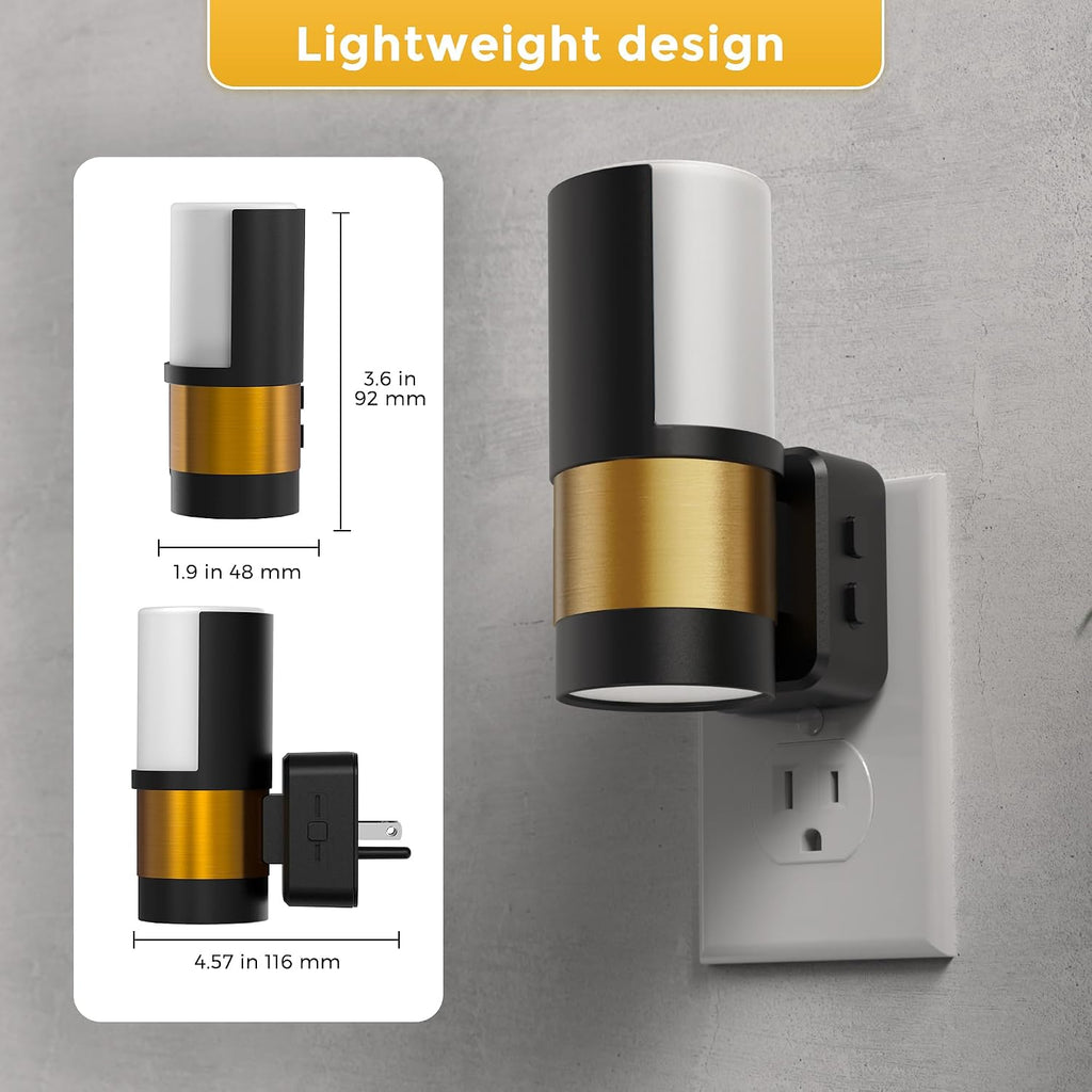 L LOHAS LED Night Lights Plug into Wall, 2 Pack, Plug in Night Light, Soft White/Cool White/Amber, Dimmable Backlit Nightlight with Light…
