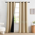 NICETOWN Farmhouse Curtains Thermal Insulated 100% Blackout Drapes Window Treatment Long Grommet Light Blocking Curtain for Living Room…