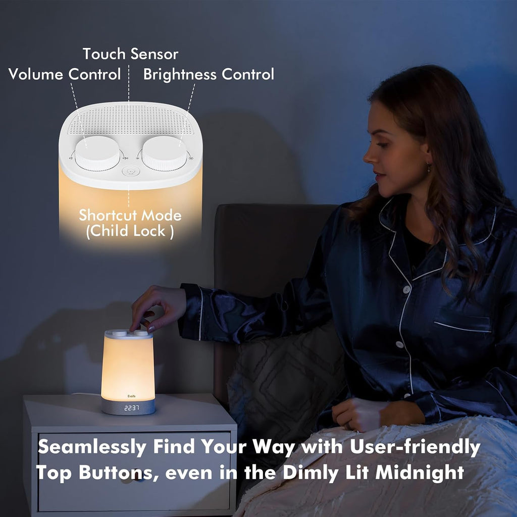 Baby Sound Machine, Nursery Night Light for Kids, Alarm Clock, White Noise Machine for Sleeping, OK to Wake Clock for Toddlers, APP…