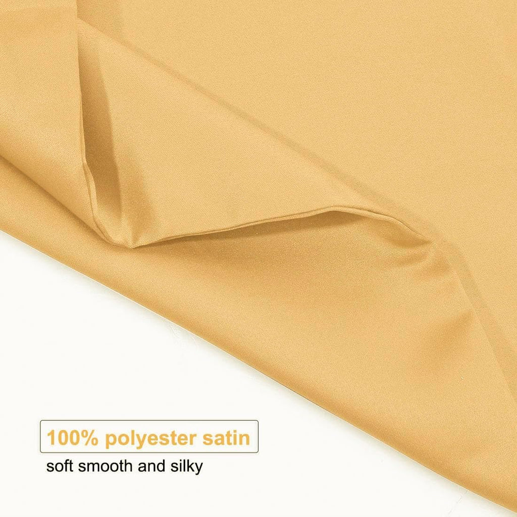 uxcell King Satin Pillowcase with Zipper, Super Soft and Luxury, Silky Pillow Cases Covers Set of 2, 21"x37", Champagne