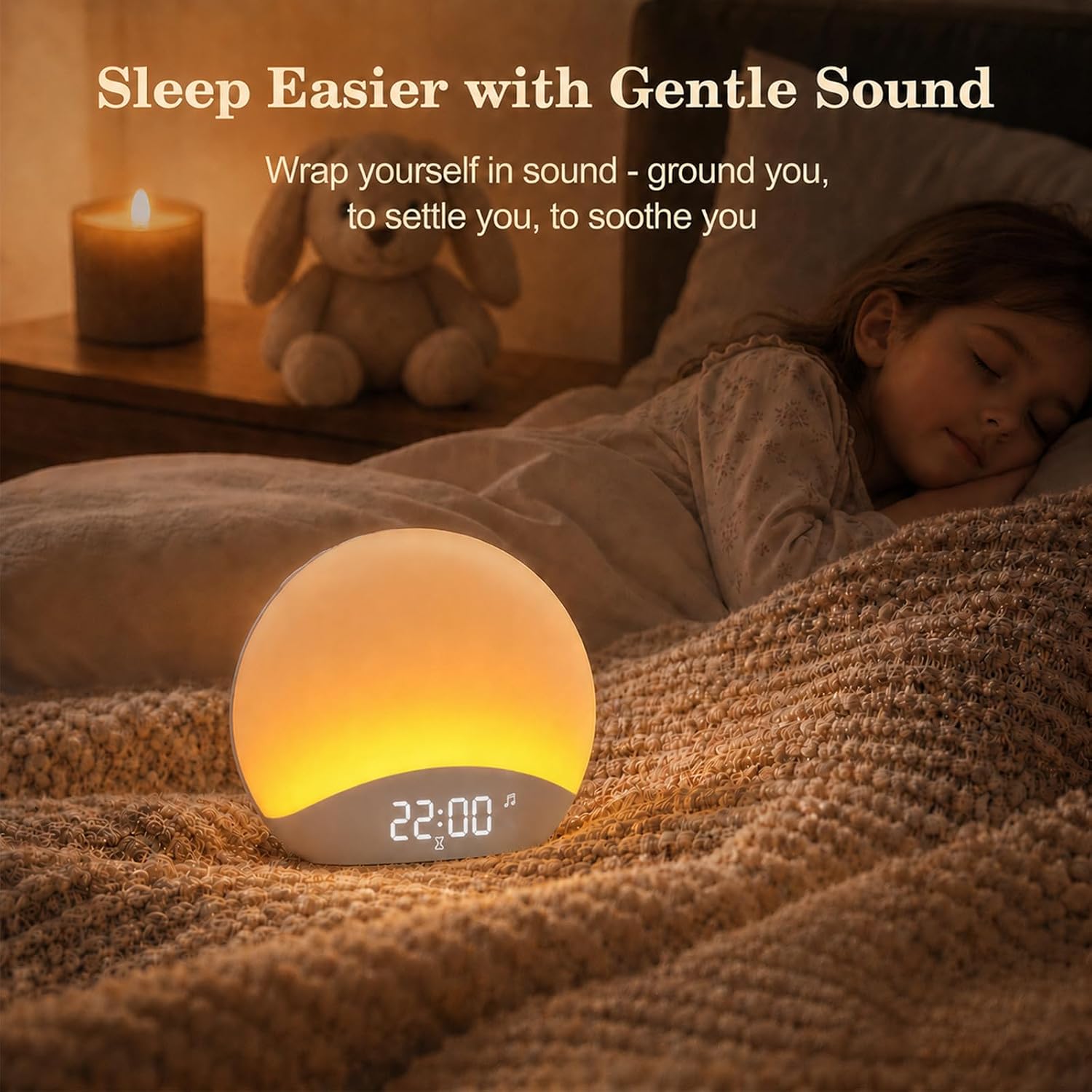 REACHER Sound Machine Sunrise Alarm Clock with Night Light, 26 Nature Inspired Sleep Sounds, 0-100% Dimmable Clock, Sunrise Lamp, Wake Up…