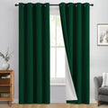 Yakamok 100% Blackout Curtain Panels 84 inches Cold and Light Blocking Drapes for Nursery, 2 Thick Layers Thermal Insulated Draperies (2 Pi…